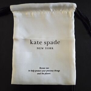 Kate Spade Cream Pouch with Black Drawstrings (NWOT)